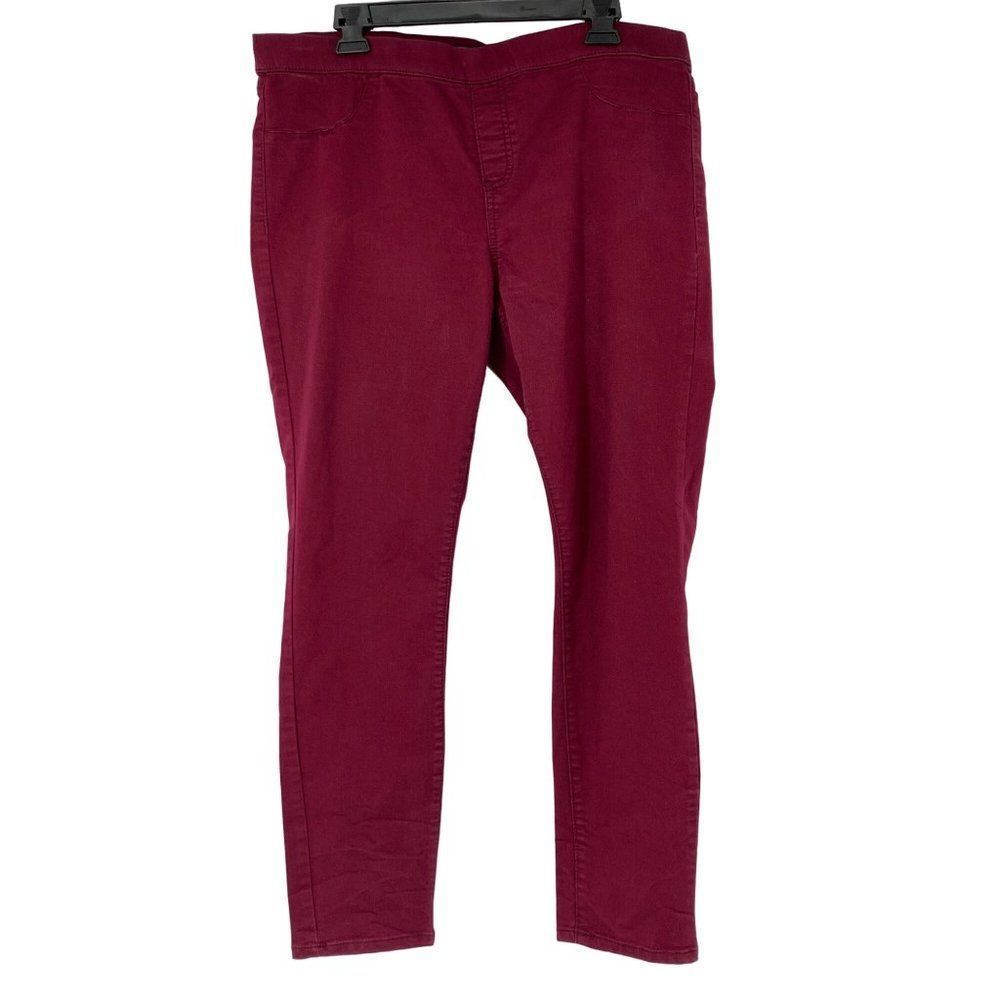 NOBO Red Size XXl Jegging Pull On Stretch Skinny Pants Jeans 2839